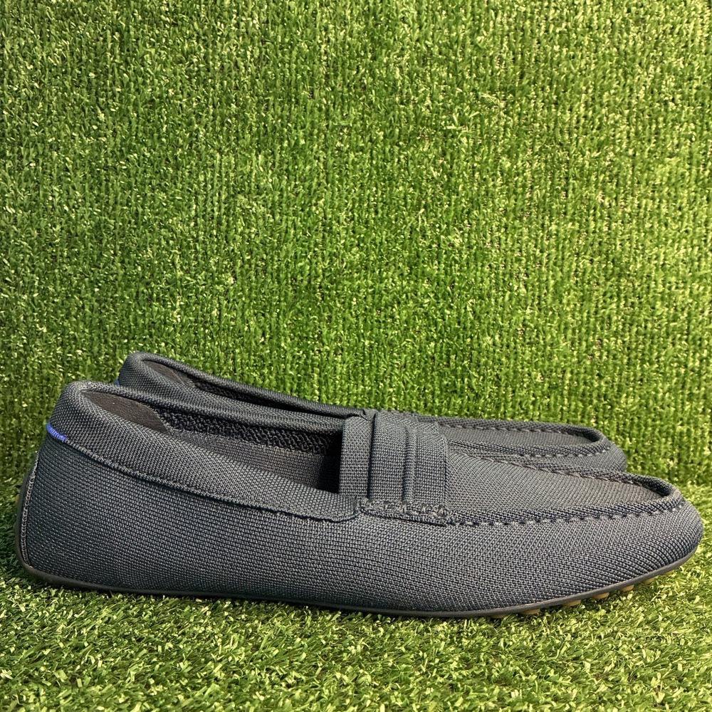 Rothys The Driving Loafer Knit Sustainable Casual Slip On Navy Blue Mens Size 12